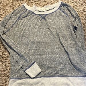 Pink Rose Gray and Blue Sweatshirt